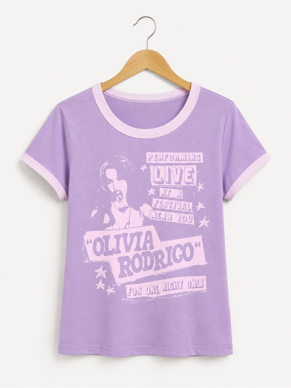 NWT New Olivia Rodrigo Girls Lavender Graphic Tee SZ small